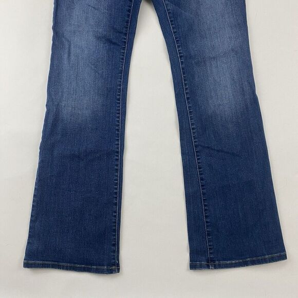 Ingrid & Isabel Maternity Skinny Bootcut Denim Blue Jeans Sz 8 Cotton Stretch - Picture 3 of 10